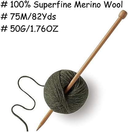 100% Merino Wool Yarn, 3-Ply Luxurious and Soft Yarn for Hand Knitting
