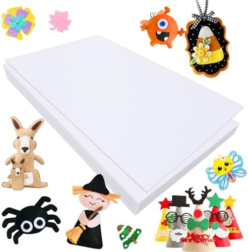 Jtnohx Felt for Crafts, 16 Pcs Felt Fabric, 7"×11.3" Stiff Felt