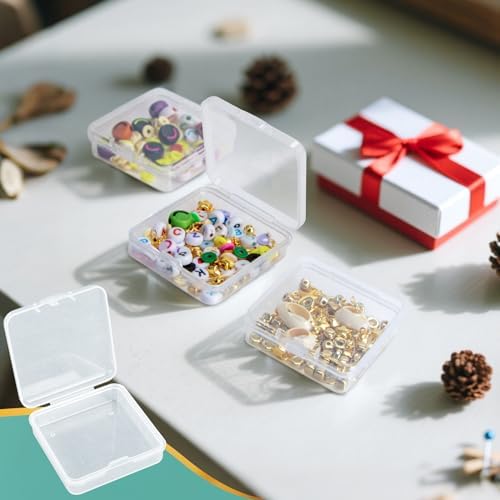 RAINFLOW 30 Bead Organizer Box - Clear Plastic Storage Containers with