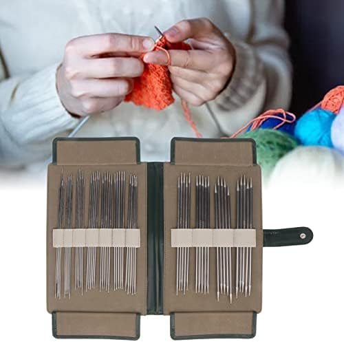 Double Pointed Knitting Needles Set, 55 Pieces, Stainless Steel, with