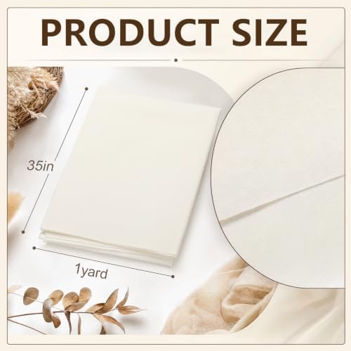 2 Pcs 30" x 1 Yard Light Fusible Interfacing for Sewing Beige