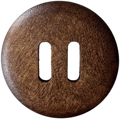MTCELL 30 Pcs Classic Wooden Buttons, 30mm (1.18 Inches), Brown