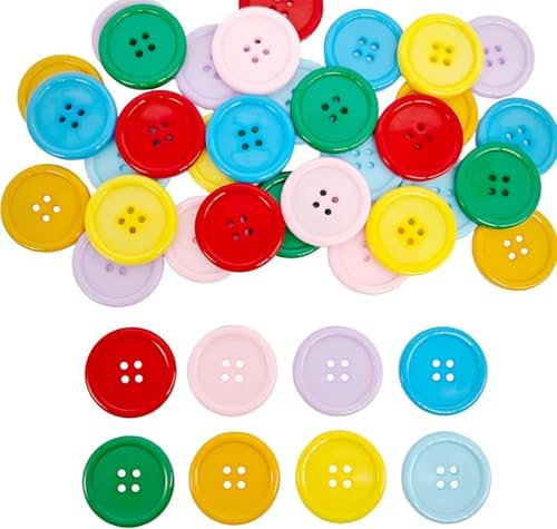 20mm Large Resin Sewing Button -Colorful 4-Hole Buttons for