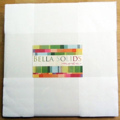 Bella Solids White Layer Cake 42 10-inch Squares Moda Fabrics 9900LC