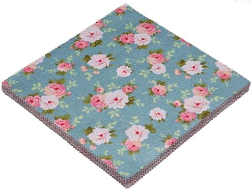Nodsaw Retro Floral 10-Inch Cotton Precut Squares – 42 Pack