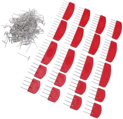 Jenivaint Knit Blocking Combs Pins Kit, Iron and Plastic Crochet