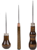 UtySty 3 Pack Scratch Awl Tool with Wooden Handle Gourd Shape Pin