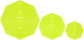 Acrylic Quilting Template Set of 3, Octagon | Assorted Sizes for Use