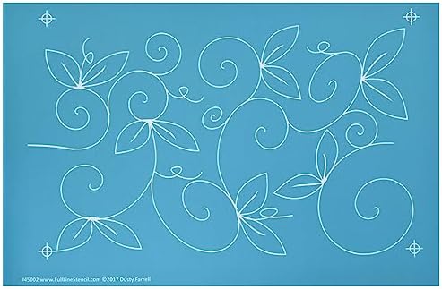 Full Line Stencil Whimsical Garden, Continuous E2E Quilt Template