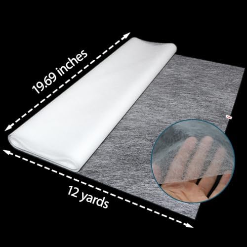 Double Sided Fusible Web, 19.69 Inches x 12 Yards Light Weight Fusible