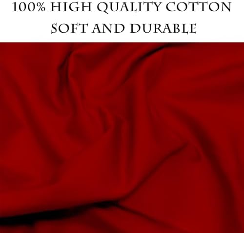 5 Yards Red Cotton Fabric by The Yard in Solid Color - 59” Wide
