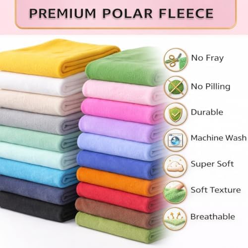 Polar Fleece Fabric by the Yard, Anti Pill Premium Plush Soft Fleece