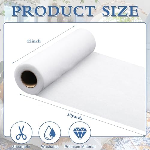 Double Sided Fusible Interfacing Web Iron on, Heavy Weight, 12in X