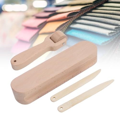 Tailors Clapper, 4Pcs Beechwood Seam Roller & Point Turner, Sewing