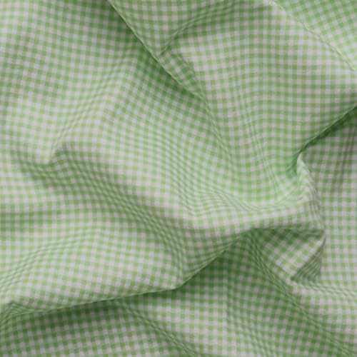 Mook Fabrics Flannel PRT Gingham, Green Cut by The Yard