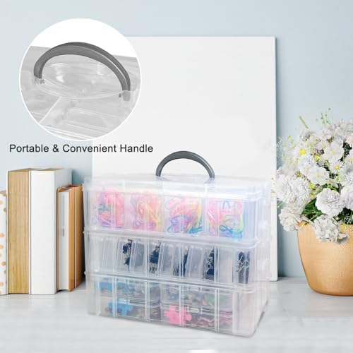 59 Pcs Bead Organizers and Storage, Stackable Clear Craft Box