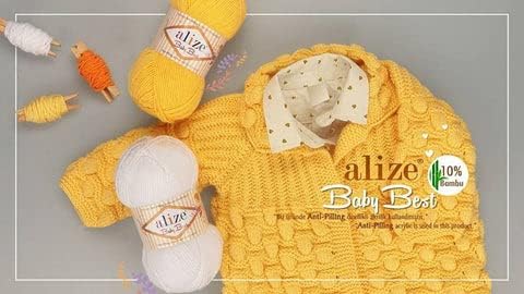 Alize Baby Best Soft Baby Yarn, Worsted Yarn 90% Anti-Pilling Acrylic