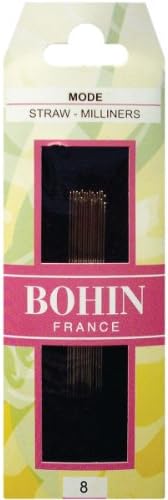 Bohin Milliners Hand Needles, Size 8, 15 Per Package