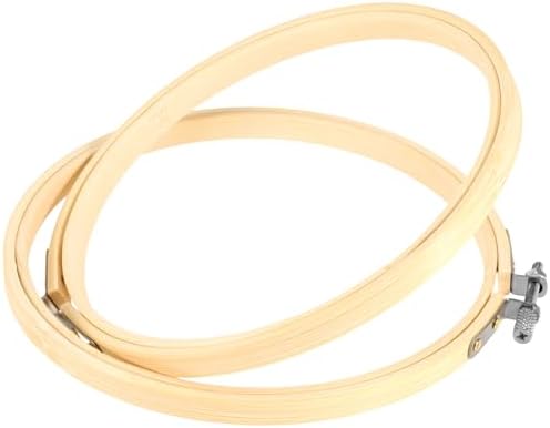 NINGWAAN 40 Pack 4 Inch Embroidery Hoops Bamboo, Small Wooden Cross