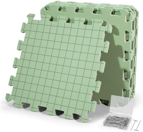 CraftyManor 9 PCS Blocking Mats for Knitting & Crochet Projects