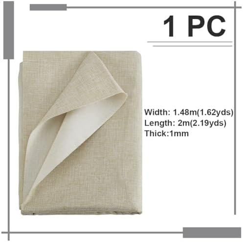 AHANDMAKER 2 Yards Thick Canvas Upholstery Fabric 58 Inch Width