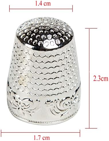 AXEN 4 Pieces Sewing Thimble, Metal Sewing Thimble Finger Protector