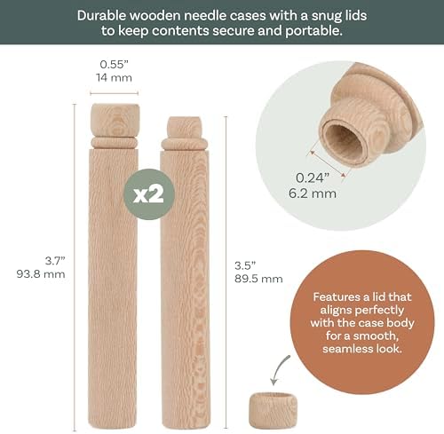 Wood Needle Case - Stylish Flush Design Organizer for Sewing &
