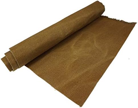 16 OZ Waxed Canvas Duck Fabric by The Yard Craft Upholstery Tan