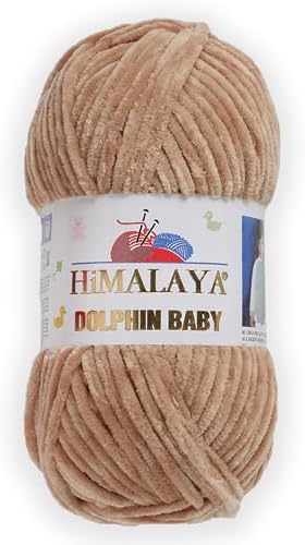 1 Skein/Pack Hiveroots Dolphin Baby Chenille Yarn, Each Ball 100 gr