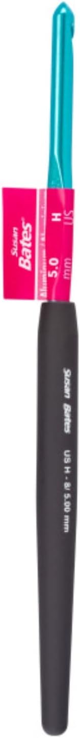 Susan Bates Silvalume Soft Ergonomic Aluminum Crochet Hook-Size H8/5mm