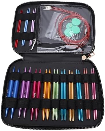 Aramox Interchangeable Circular Knitting Needles Set, 13 Pairs