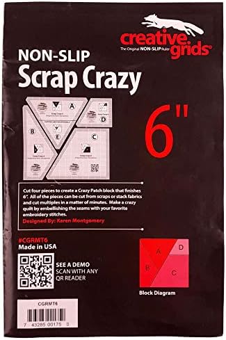 Creative Grids Scrap Crazy 6 Template Set Quilt Ruler – CGRMT6 – Made