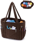 Freie Liebe Corduroy Crochet Bag and Tote, Large Yarn Bag with
