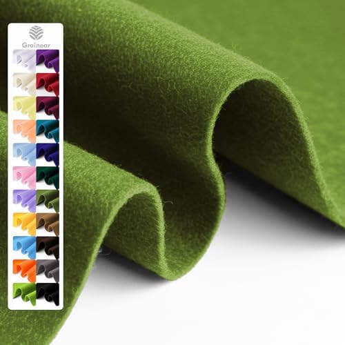Sage Green Soft Felt Sheet, 18" x 36", 1.6mm Thick Acrylic Felt Fabric