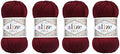 4 Balls Hand Knitting Yarn 100% Microfiber Acrylic Yarn Alize Diva