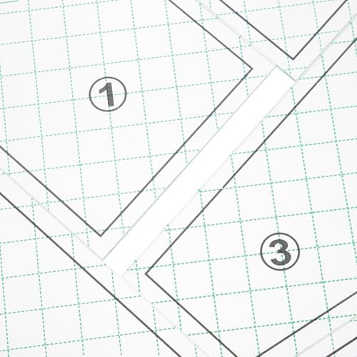 5pcs Plastic Quilting Template Ruler for Fabric Cutting and Sewing