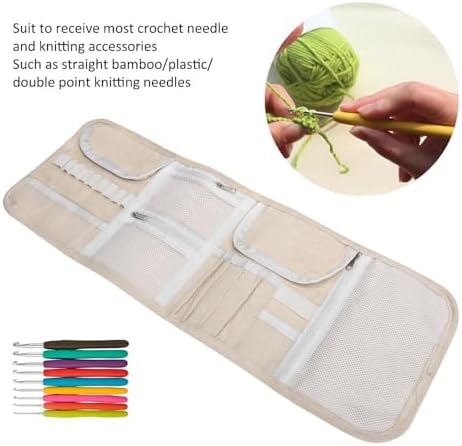 Anu Limen Knitting Needles Case with Zipper – Foldable Crochet Hooks
