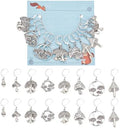 NBEADS 16 Pcs Stitch Markers, Antique Silver 8 Styles Mushroom Crochet