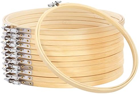 Pllieay 12 Pieces 8 Inch Round Embroidery Hoops