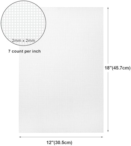 Tosnail 8 Pack 18" x 12" Sheets 7 Count Plastic Mesh Canvas Sheets for
