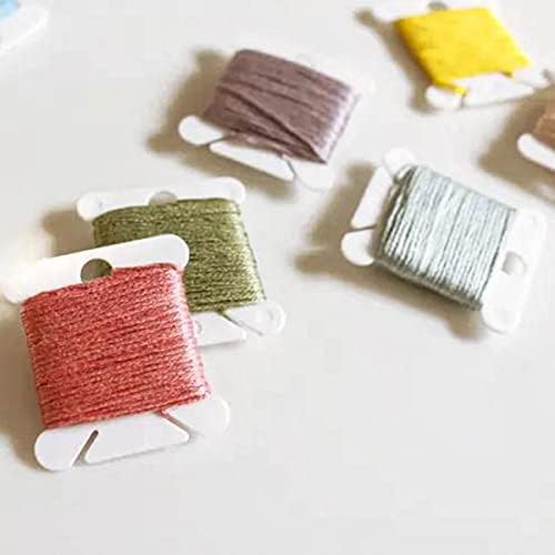 yuntop Floss Bobbins with Winder – 120 Pack