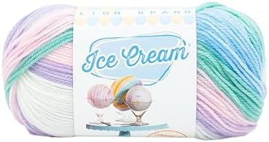 Lion Brand Yarn, Ice Cream Crochet Yarn, Love Potion, Multicolor