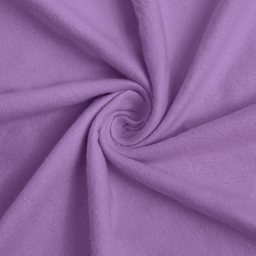 43.3" W Cotton Flannel Fabric Cut by the Yard, 190GSM Soft Brushed