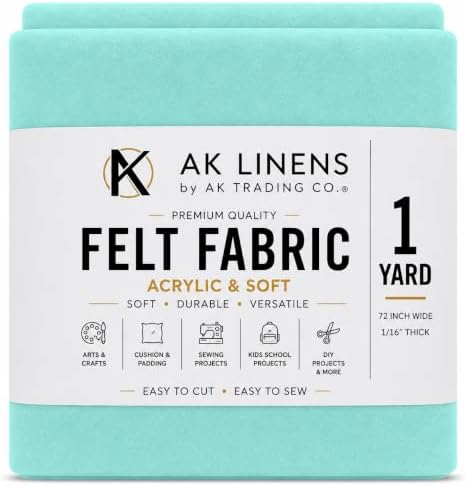 AK TRADING CO. 72-Inch Wide 1/16” Thick Acrylic Felt Fabric for Arts &