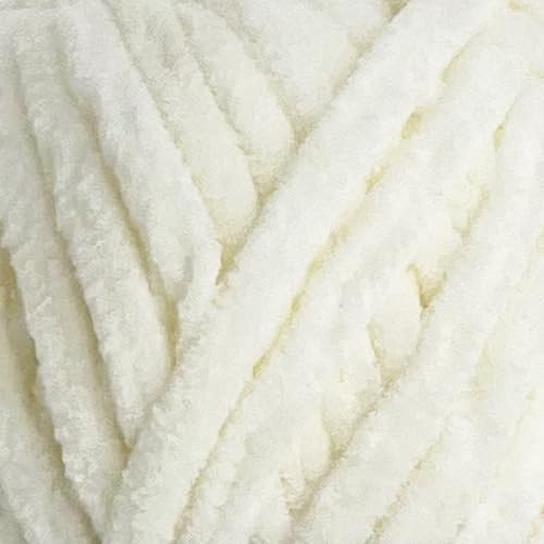 Velvet XL Chenille Yarn, Super Bulky, Eggshell