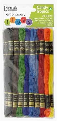 Essentials By Leisure Arts and Iris Embroidery Floss Candy Tropics