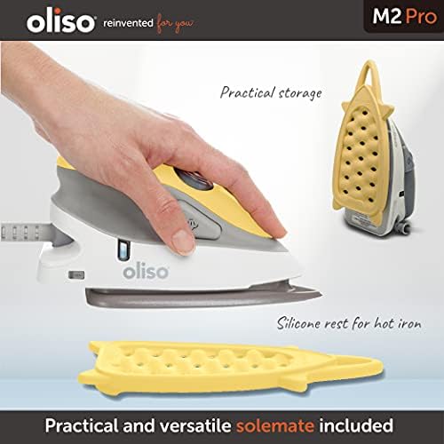 oliso M2Pro Mini Steam Iron for Sewing -1000W Dual Voltage Travel Iron