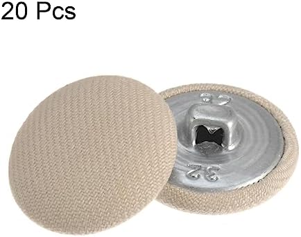 HARFINGTON 20pcs 32L Fabric Cloth Covered Button 20mm Metal Shank