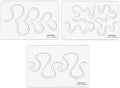 Traceease Free Motion Quilting Template Set, 3 Piece Clear Acrylic