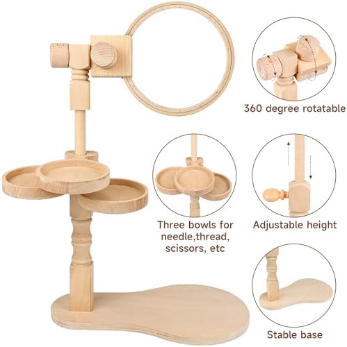 embhand Embroidery Hoop Stand Adjustable - Rotated Embroidery Frame
